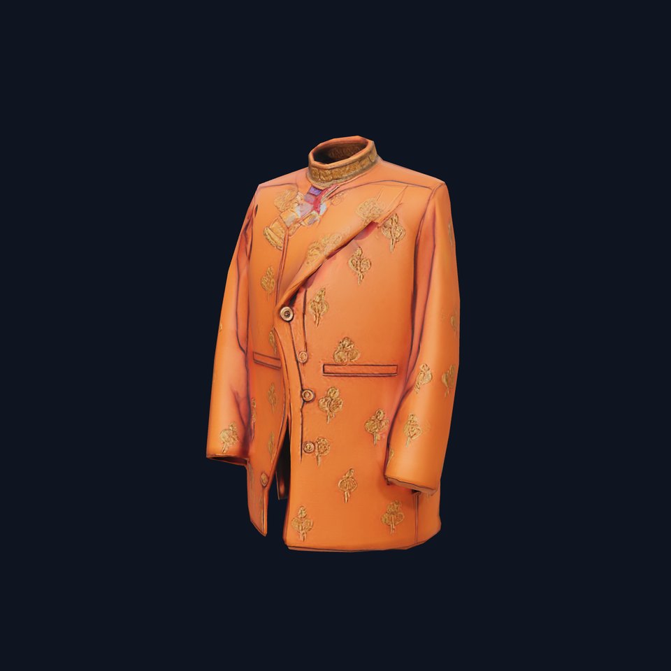 Golden Embroidered Jacket model pack